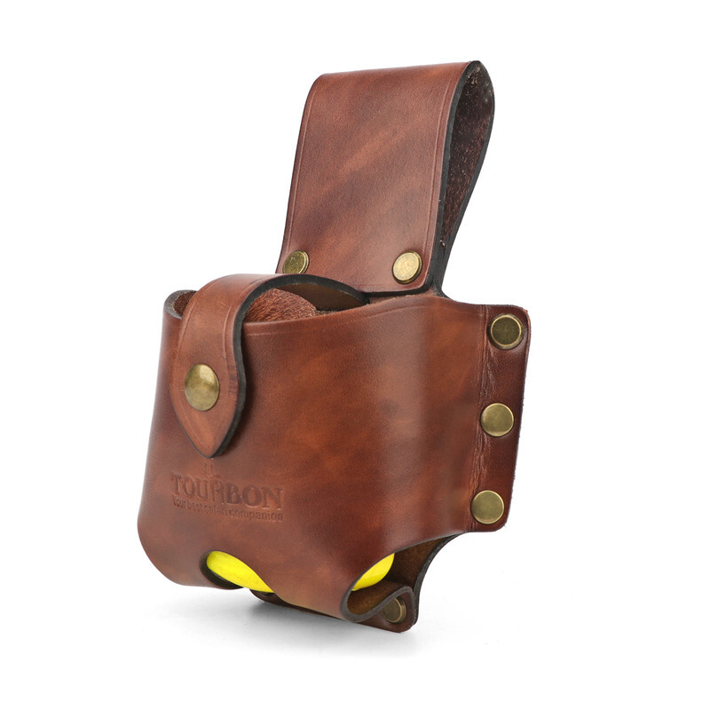TOURBON Leather Tape Measuring Holder Case Tool Carrier Belt Holster Pouch