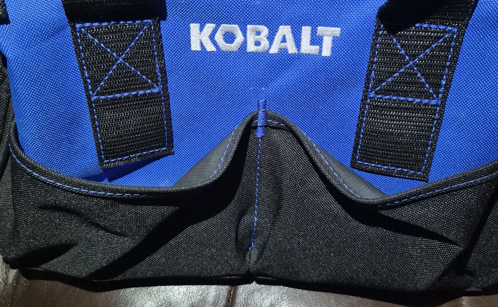 12″ Kobalt Black/blue Polyester 12-in W x 7-in D x 9-in L Tool bag – tool bag