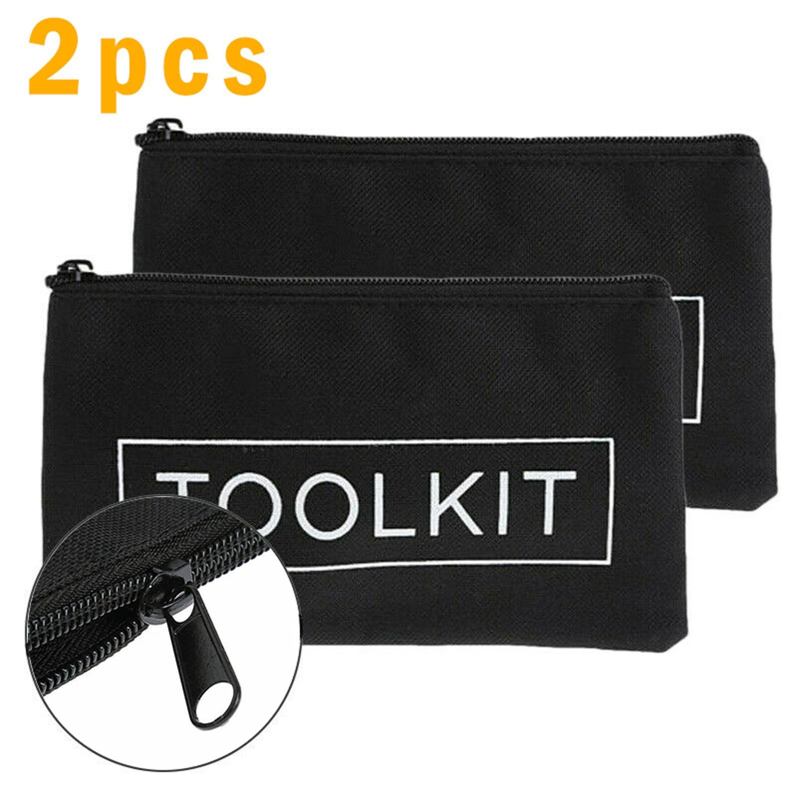 2Pcs 19*11cm Waterproof Oxford Cloth Organizer Pouch Zipper Tool Bag Gadgets B
