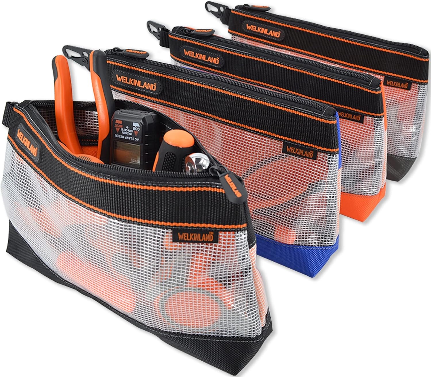 WELKINLAND Clear Tool Pouch, 4PCS Tool pouches, 13″ Tools pouch