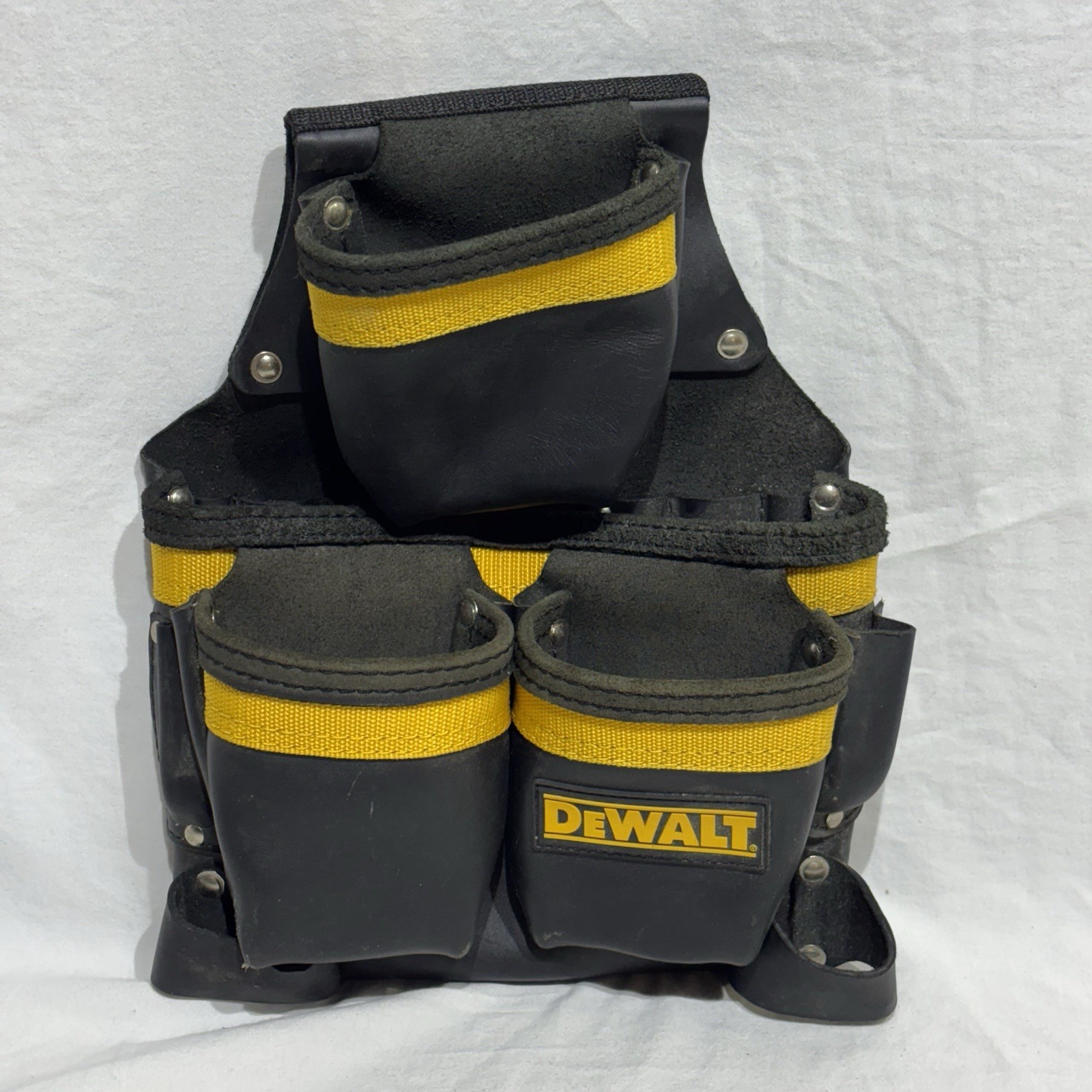 Dewalt Leather Tool Rig Heavy Duty Multi Pocket Tool Pouch Construction Belt