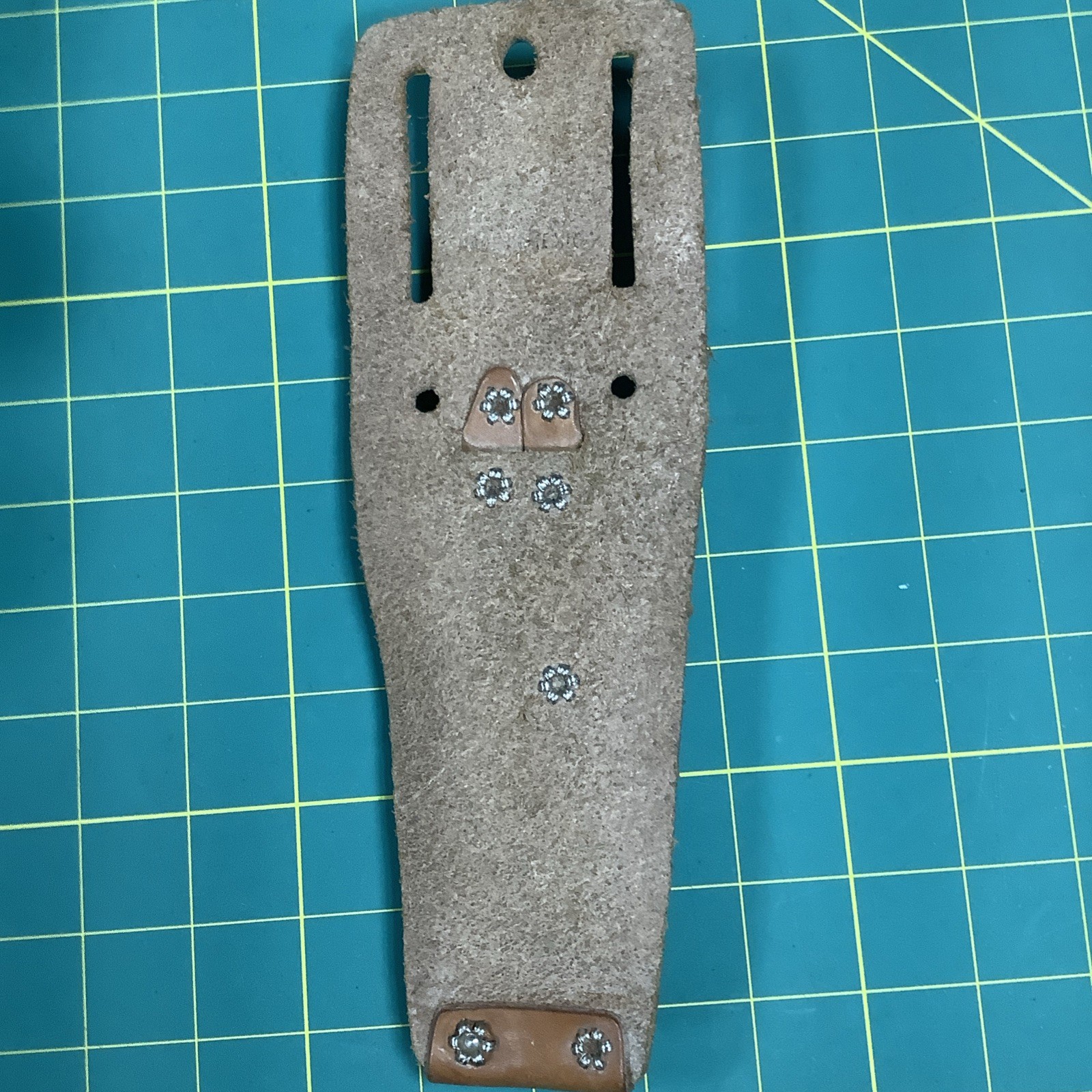 Vintage Rooster Utility Knife Sheath Construction Pouch Leather R-453 Solid
