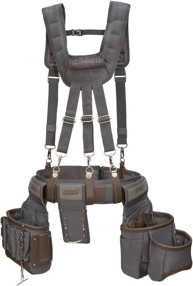 Heavy-Duty 13-Pocket Tool Rig for Electricians – Durable & Comfortable Design