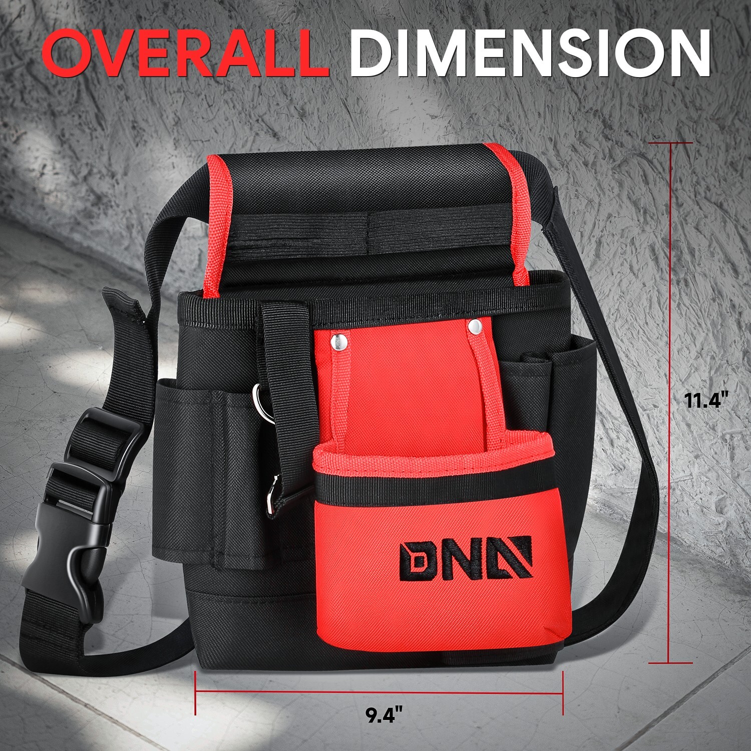 Electrician/Craftsmen/Gardening Portable 2-in-1 Canvas Shoulder&Waist Tool Bag