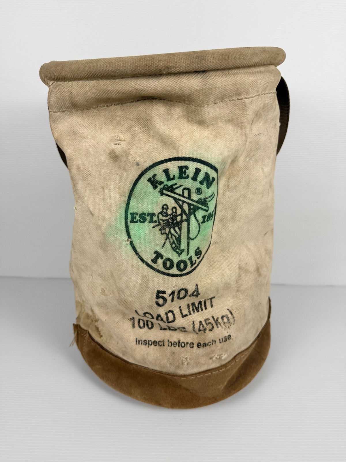Klein Tools #5104 Lineman Bucket Canvas Bag Heavy Duty Made in USA