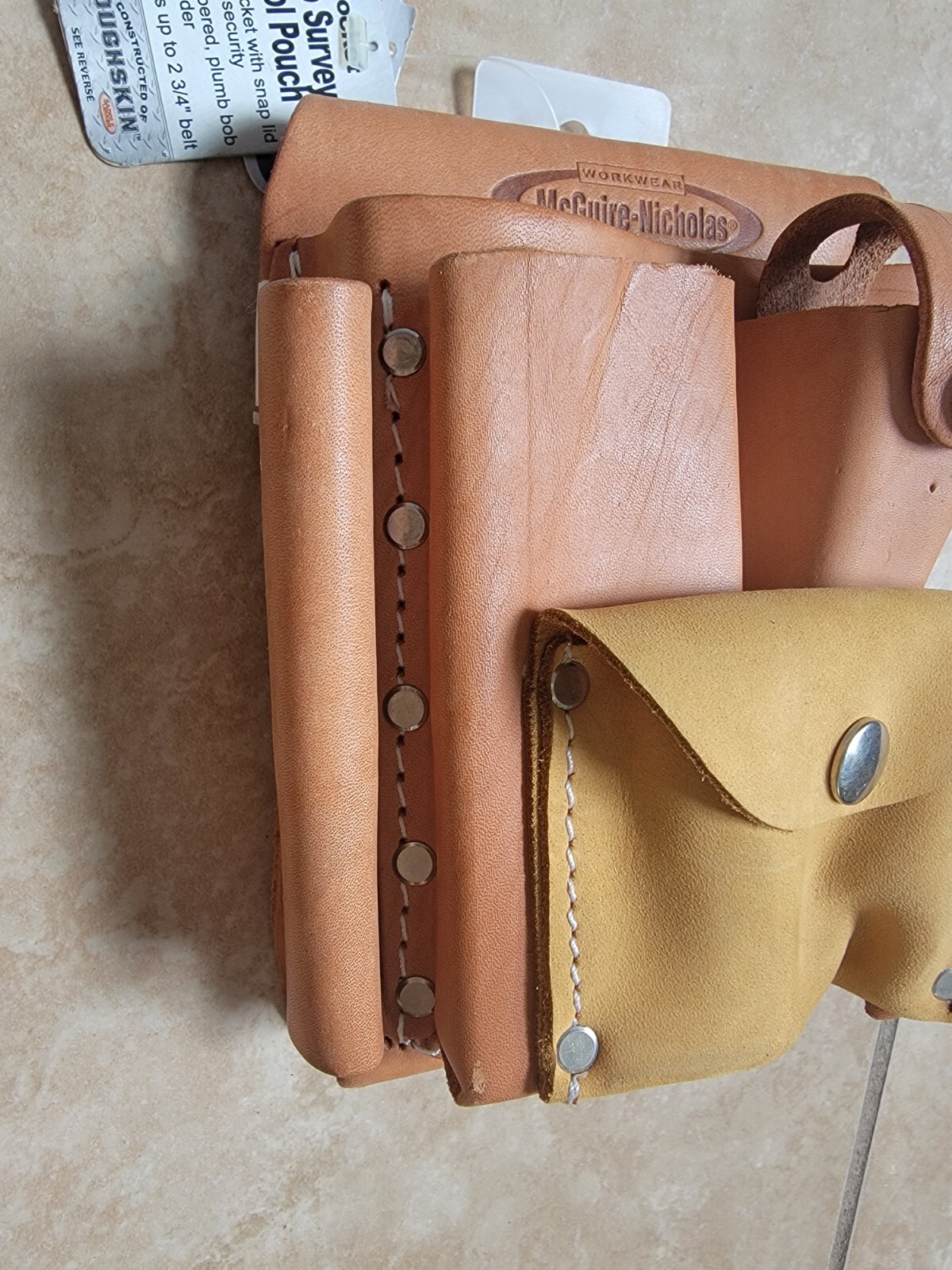 VTG Mcguire Nicholas Leather Toughskin Tool Pouch 7 Pockets 966