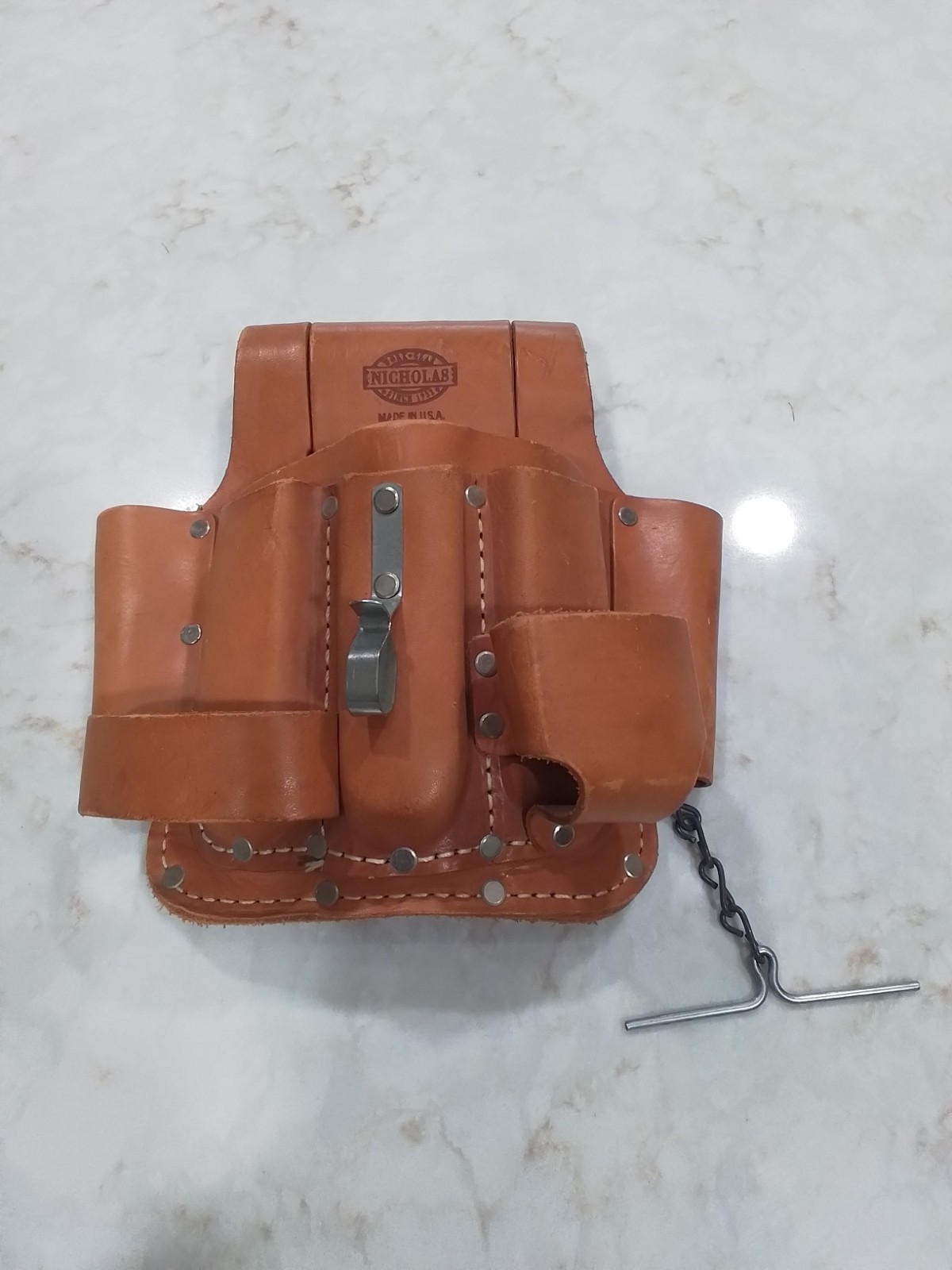 Nicholas Work Gear Top Grain Cowhide Tool Pouch 5×865 603 Made in USA