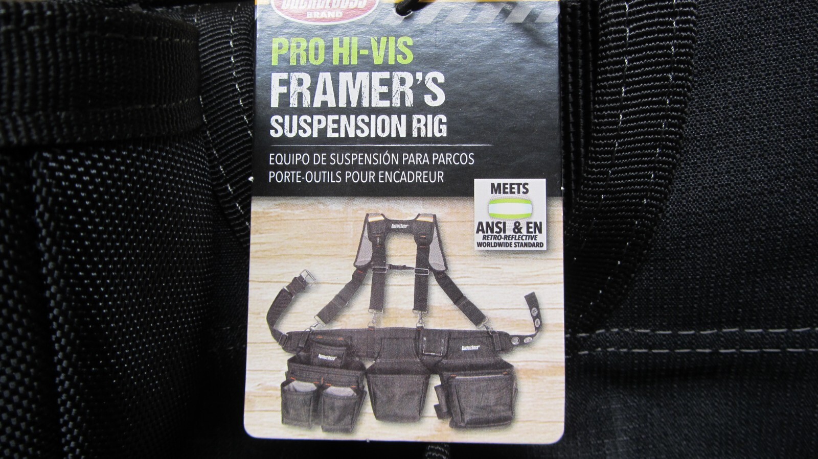 Bucket Boss 55285-HV Framer’s Tool Belt Suspenders 17 Pocket 2-Pack Black