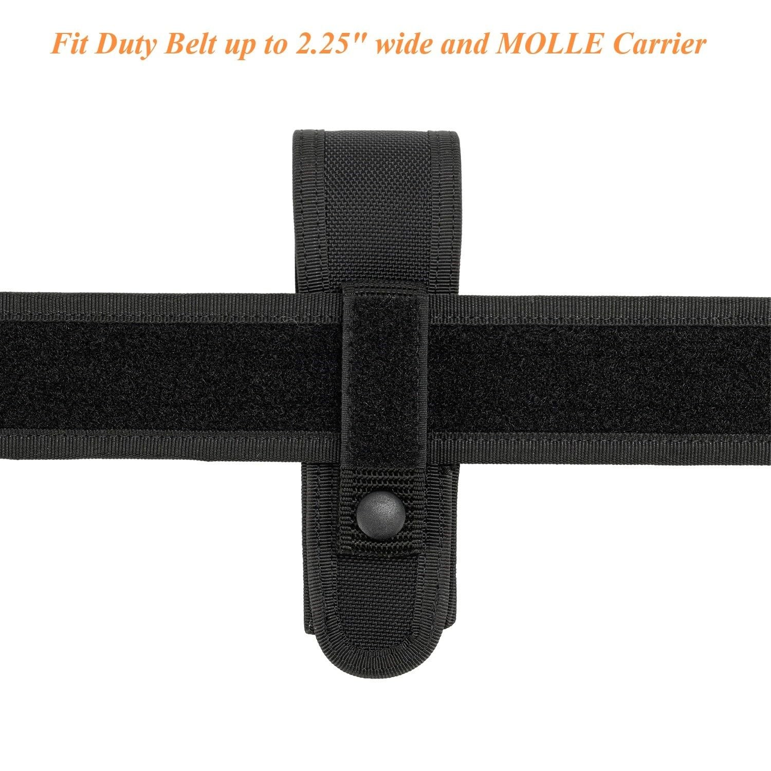 Tactical Flashlight Holster for Duty Belt – MOLLE Holder Nylon Pouch