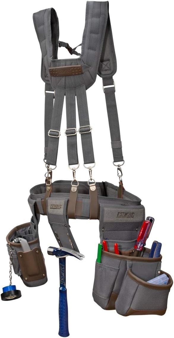 Heavy-Duty 13-Pocket Tool Rig for Electricians – Durable & Comfortable Design