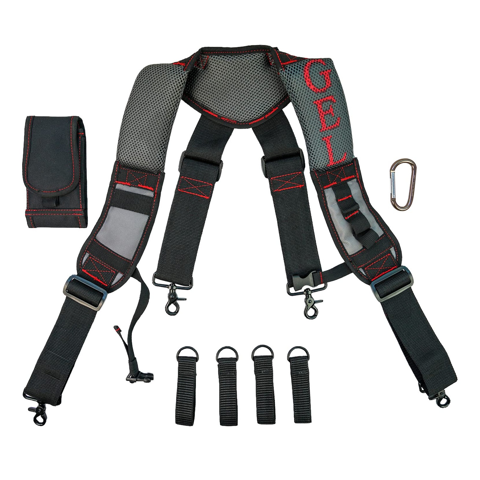 MELOTOUGH Gel Padded Tool Belt Suspenders Work Belt Suspender Tool Belt Suspende