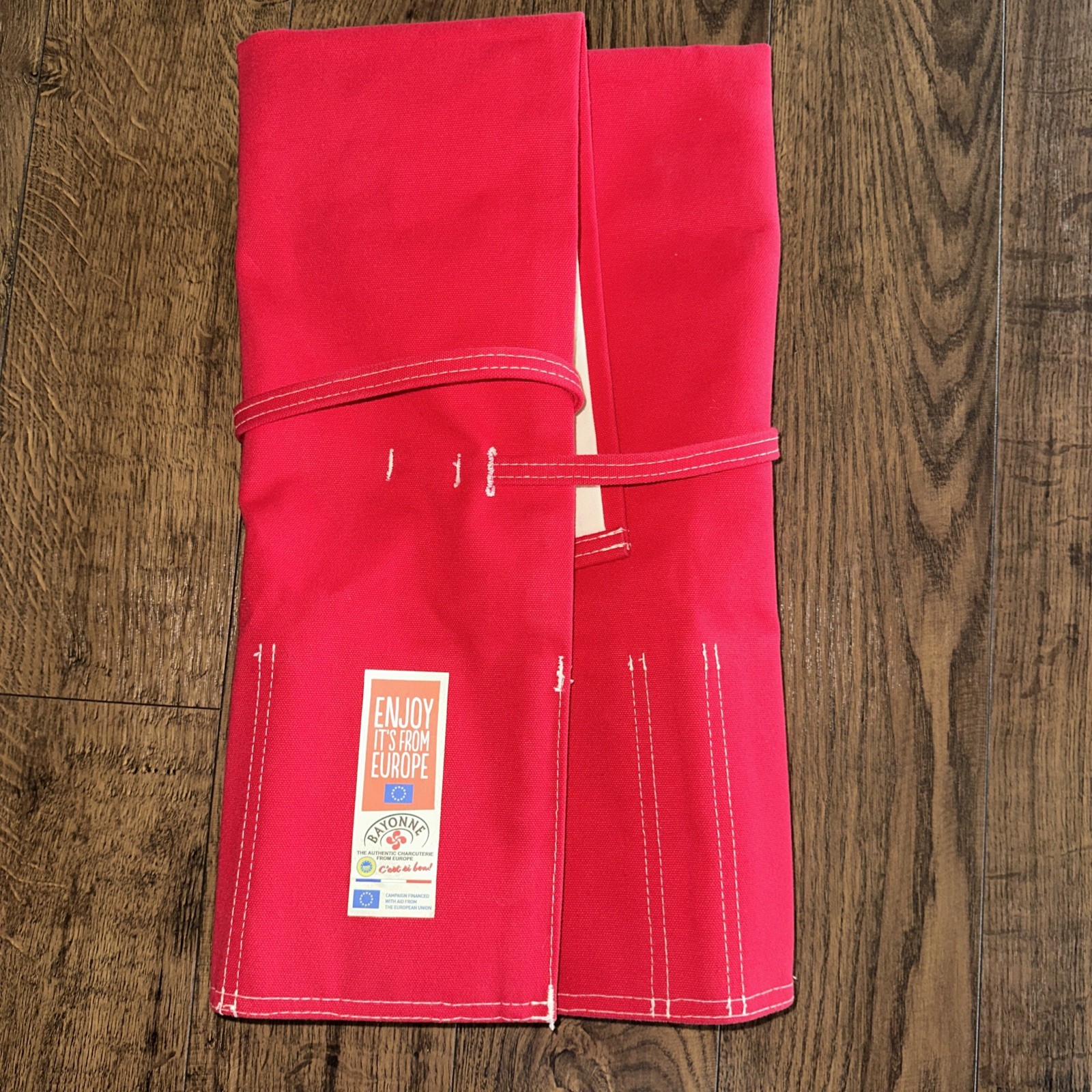 Bayonne 11-pocket Kitchen Knife Holder Organizer Travel Canvas Cloth Roll Up Red