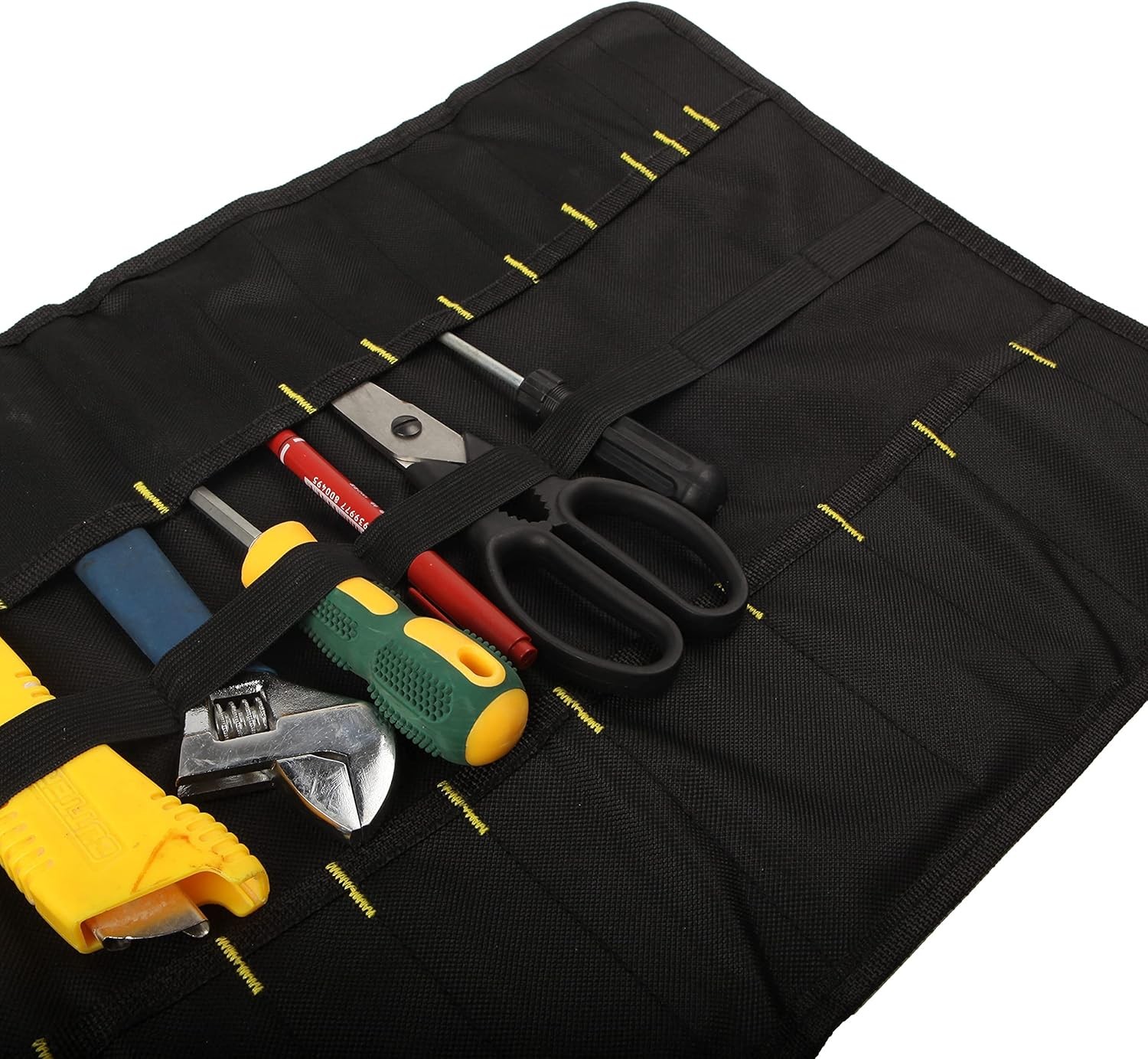 22 pocket Tool Bag 23*14 inches (unrolled), 14*3.3 (rolled), 1pc Black