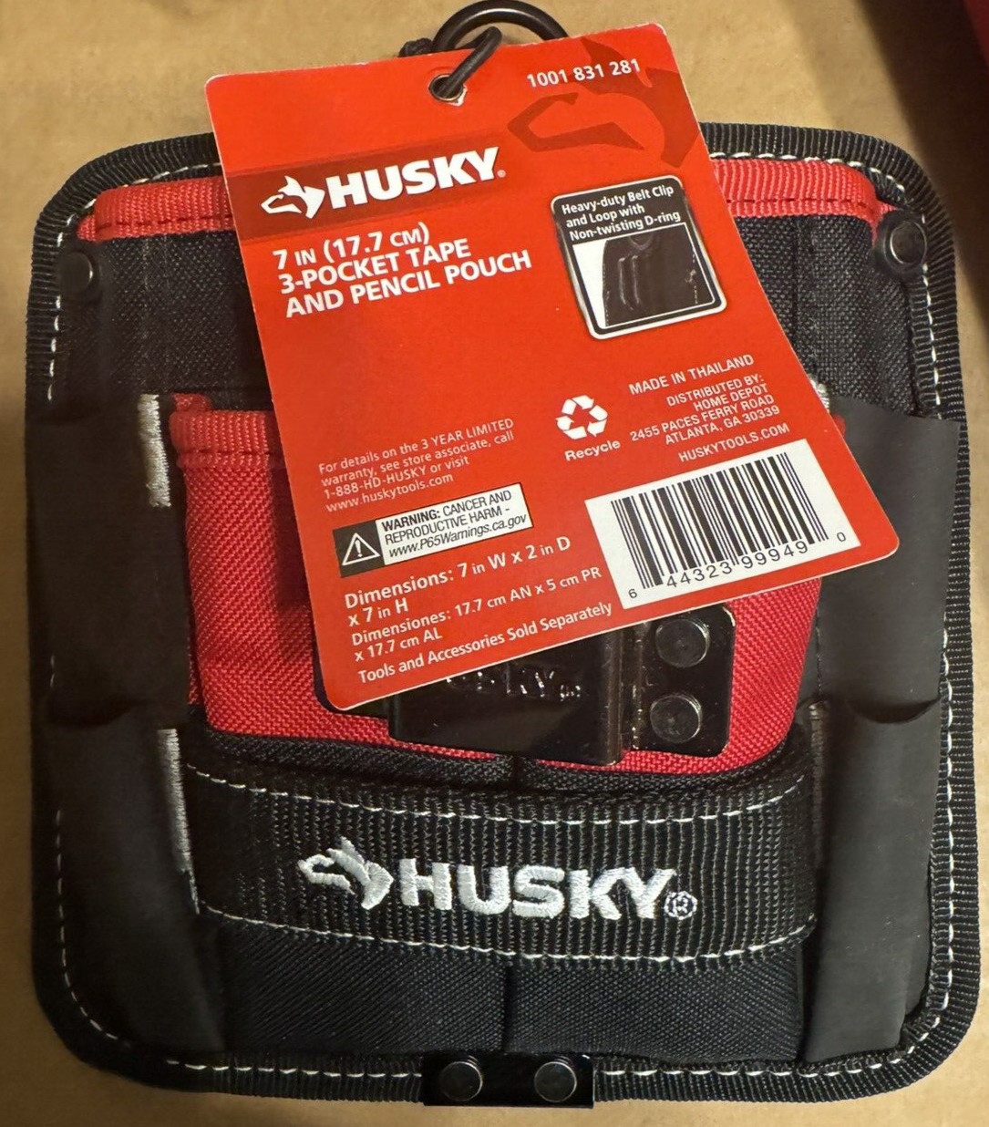 Husky 12 In. and 15 In. Tool Bag Combo NEW + 2 Bonus Tool Pouches