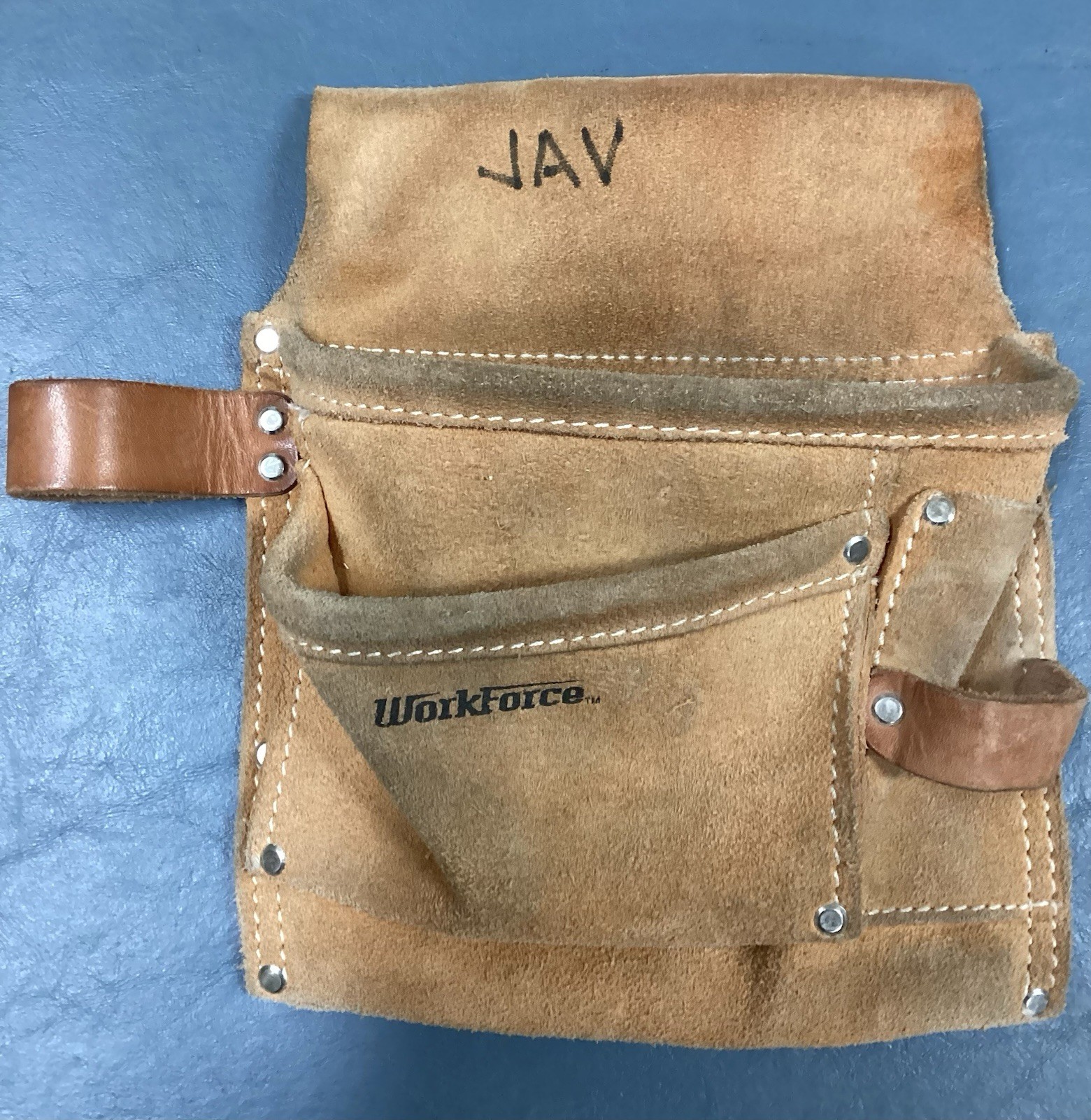 Workforce Split Leather Tool Pouch Belt for Carpenter Electrician Gear