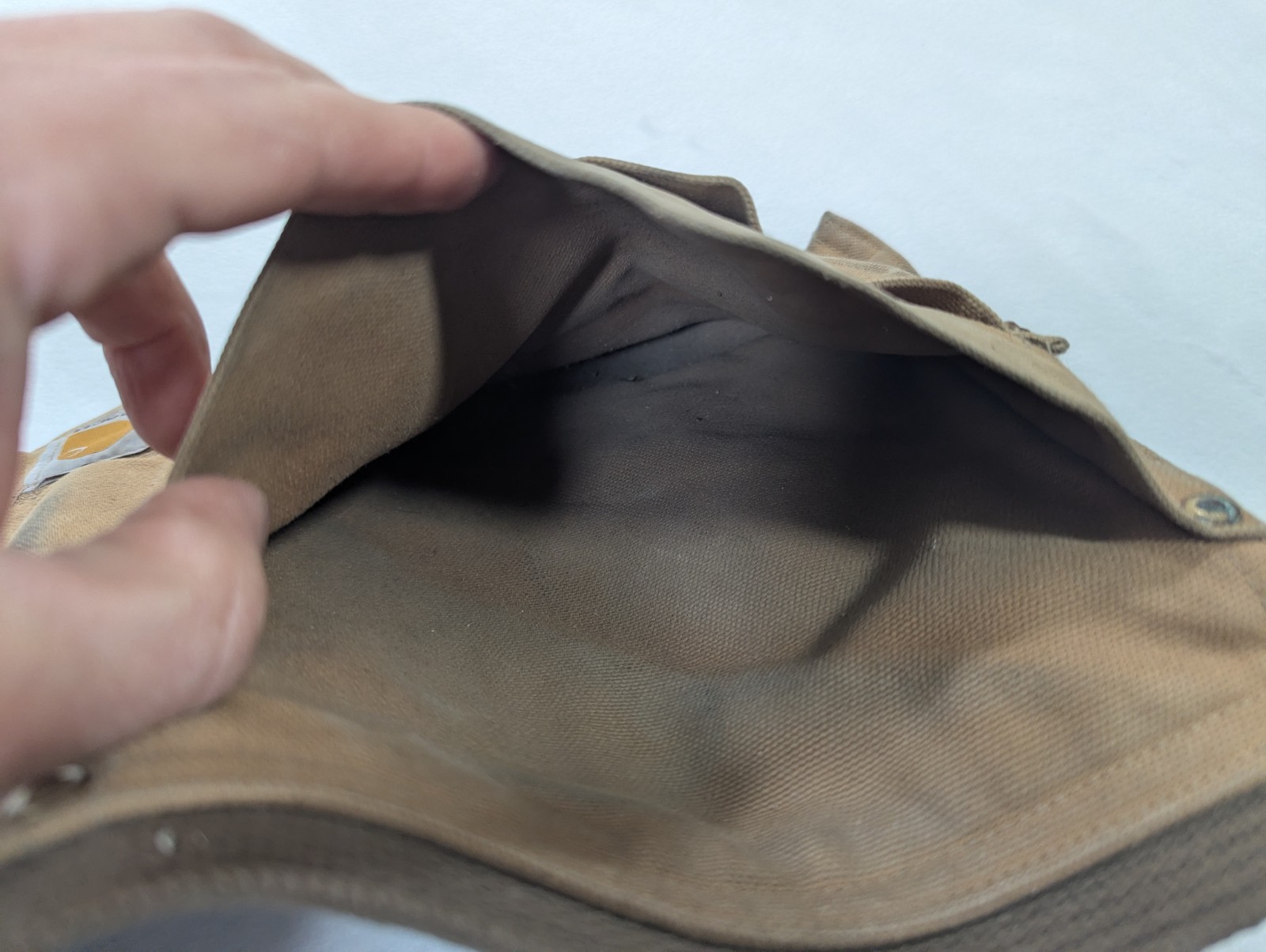 Carhartt Duck Nail Canvas Brown Tool Belt Server Apron Adjustable Distressed