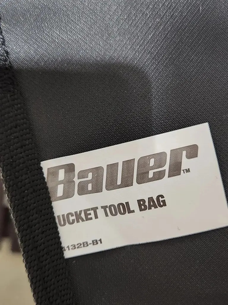NEW Bauer Black / Red Color Tool Box Bag Work Tote Pockets Storage Organizer