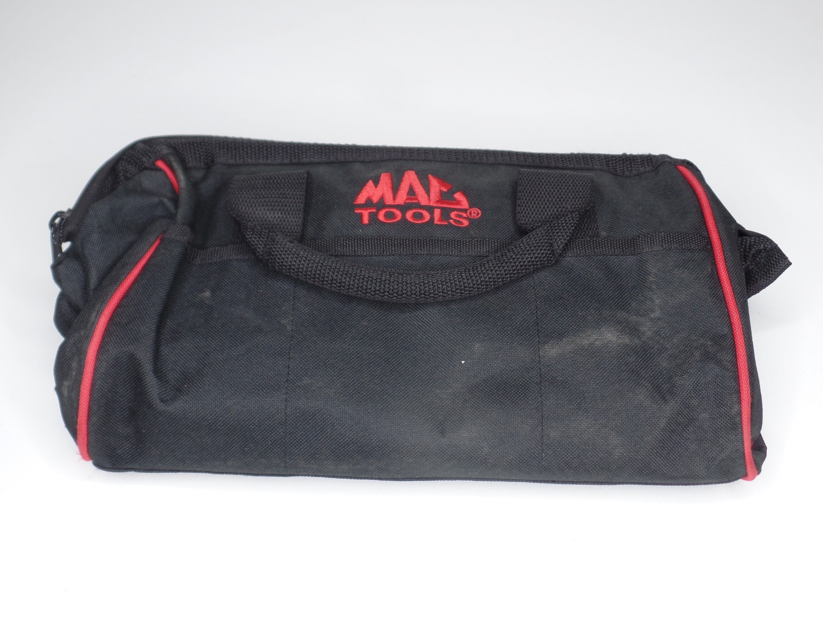 Mac Tools Made in USA Black Red Small Tool Bag with Zipper Handles & Pockets