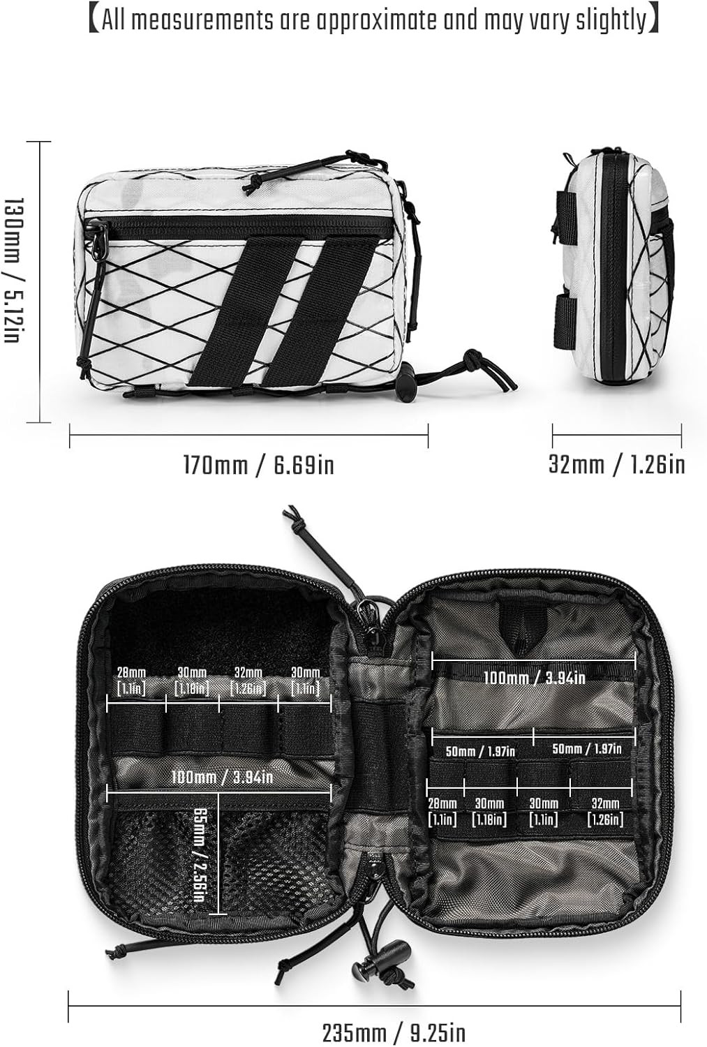 E6.0 Portable Gadget Pouch – Utility Pocket Organizer with Zippers