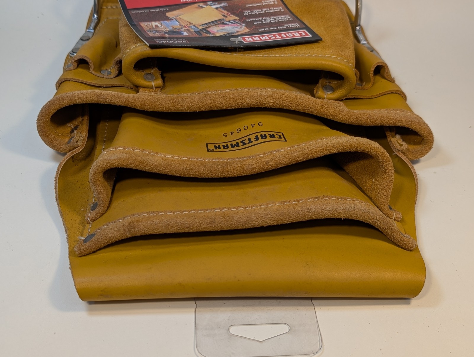 NOS Sears Craftsman Leather Nail Tool Pouch #940645 Top Grain Leather