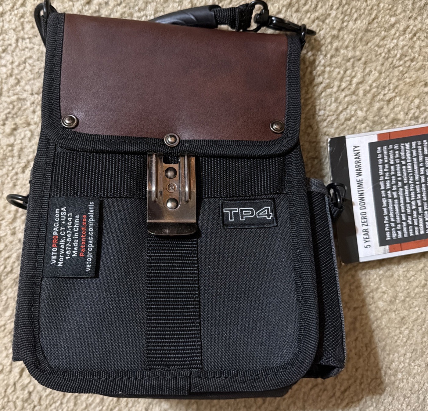 Veto Pro Pac TP4 Four Pocket Small Tool Pouch