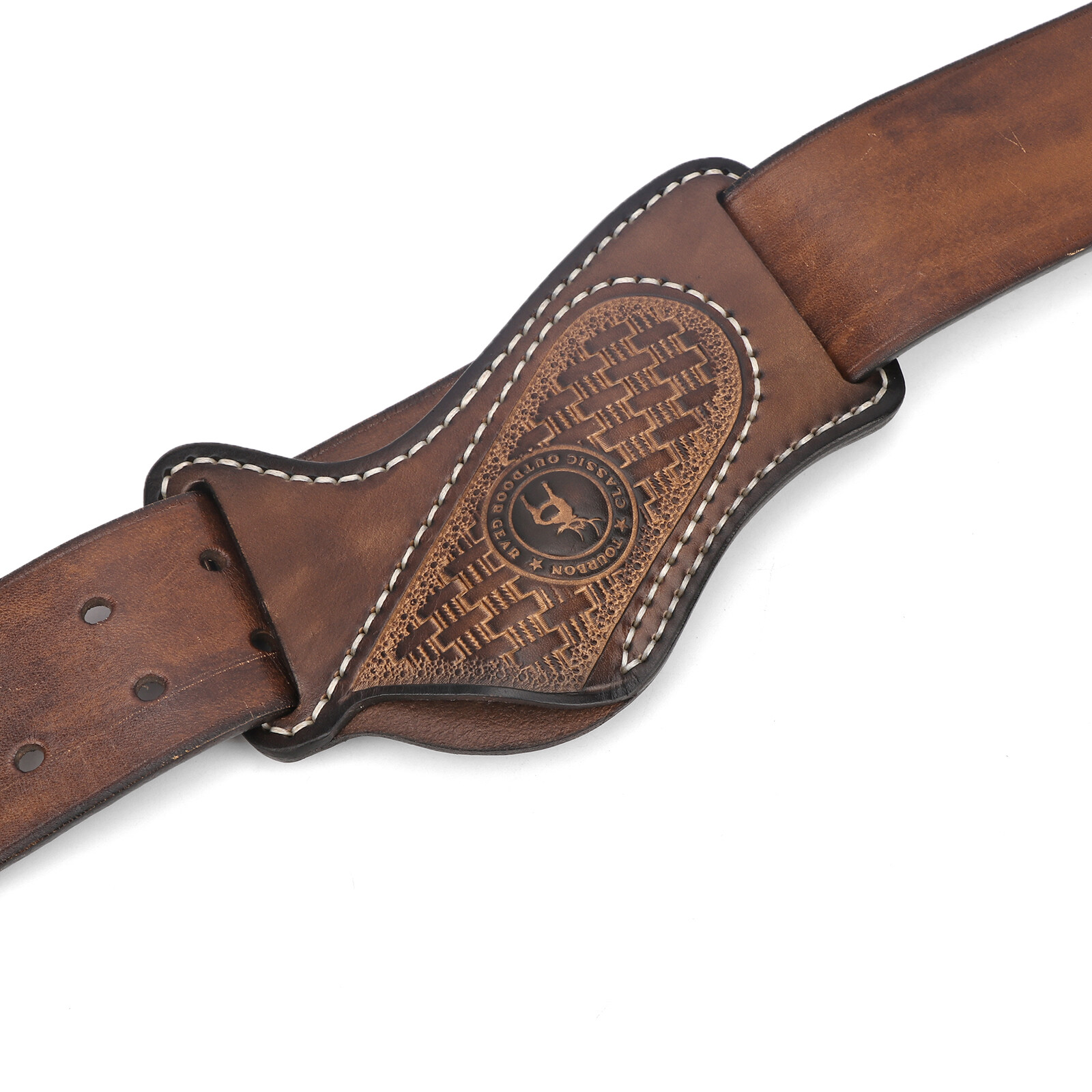 TOURBON Leather Folding Blade Knife Sheath Belt Pouch EDC Knives Pocket Camping