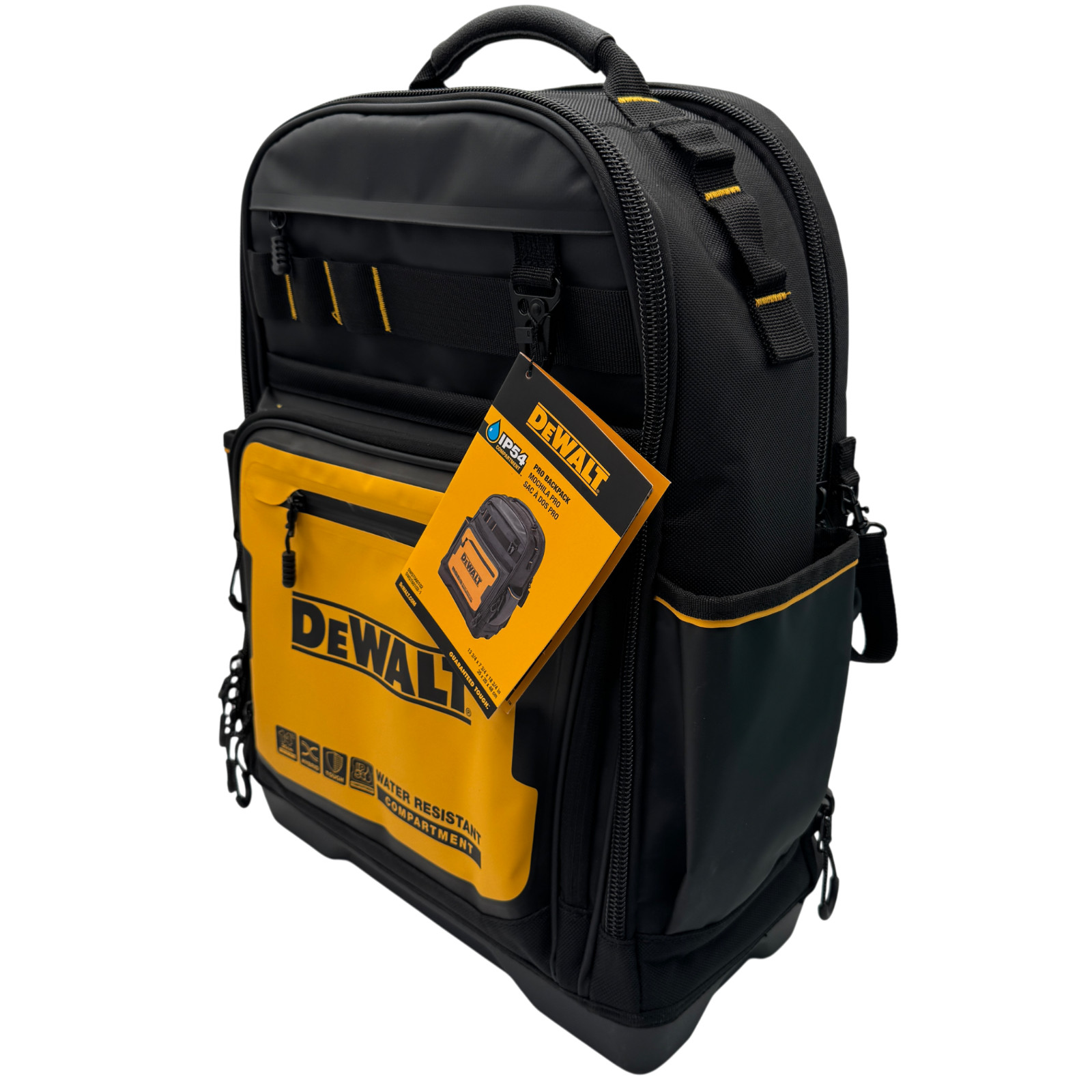 DeWALT PRO Durable Denier Fabric Backpack DWST560102 w/ 43 Pockets NEW Water Res