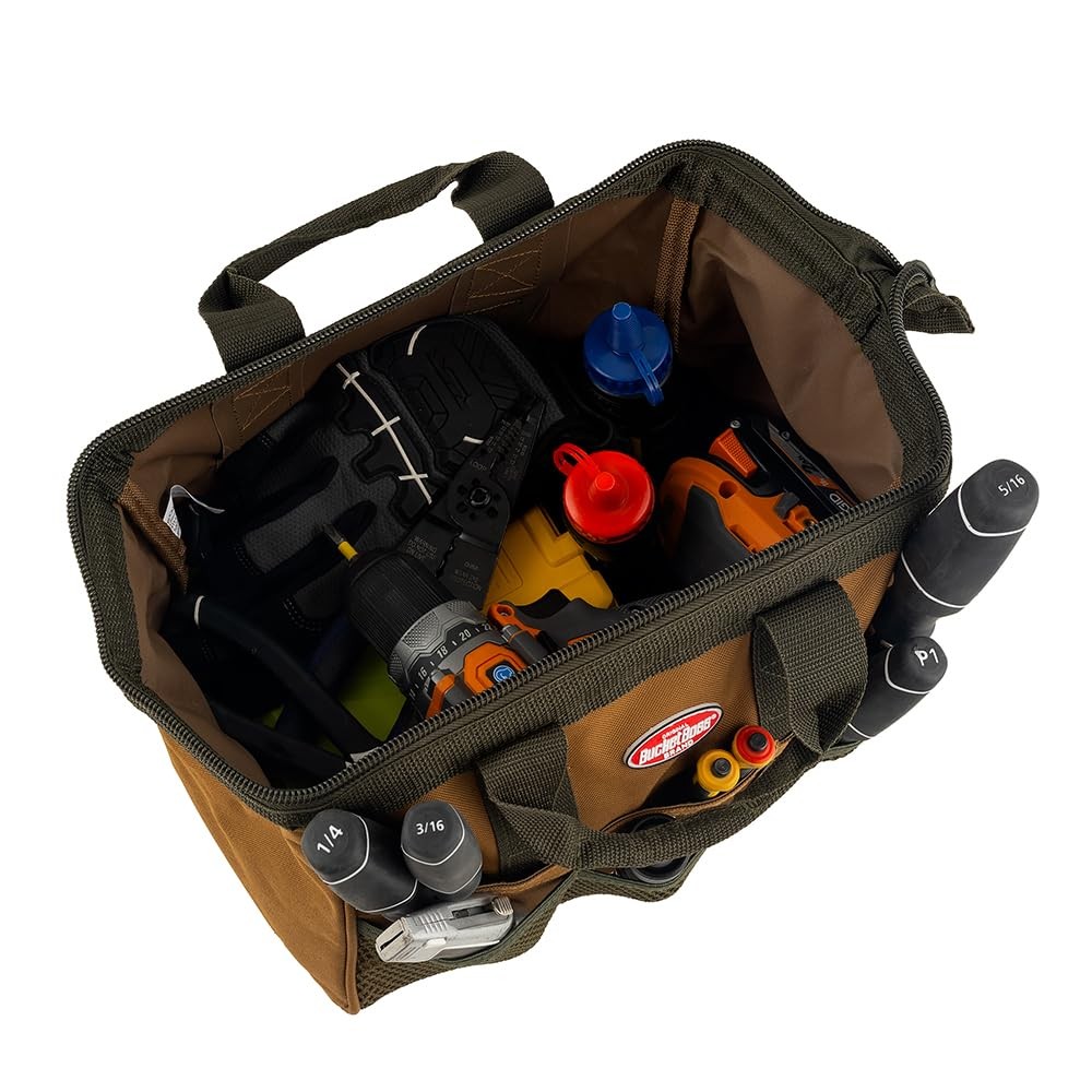 Bucket Boss Gatemouth 13 Tool Bag in Brown, 60013, 8 liters 8 liters, Brown