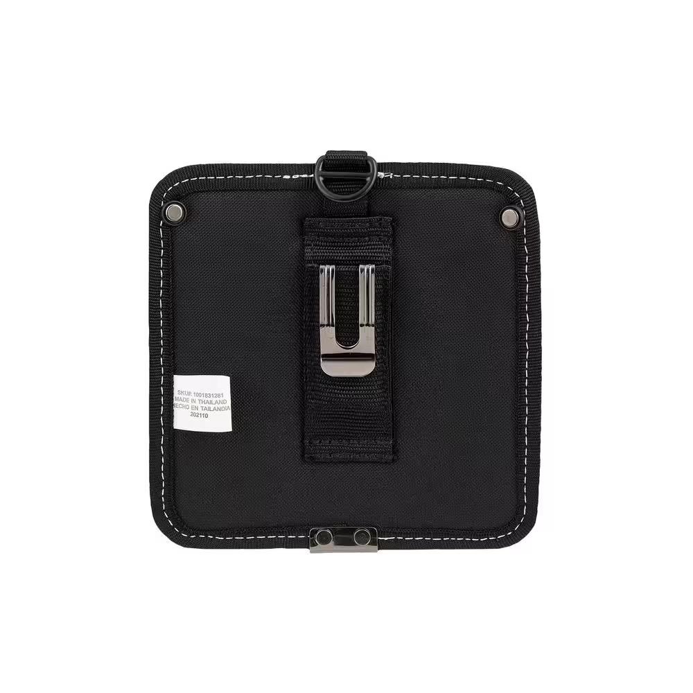 7 In. 3-Pocket Clip on Tool Belt Pouch