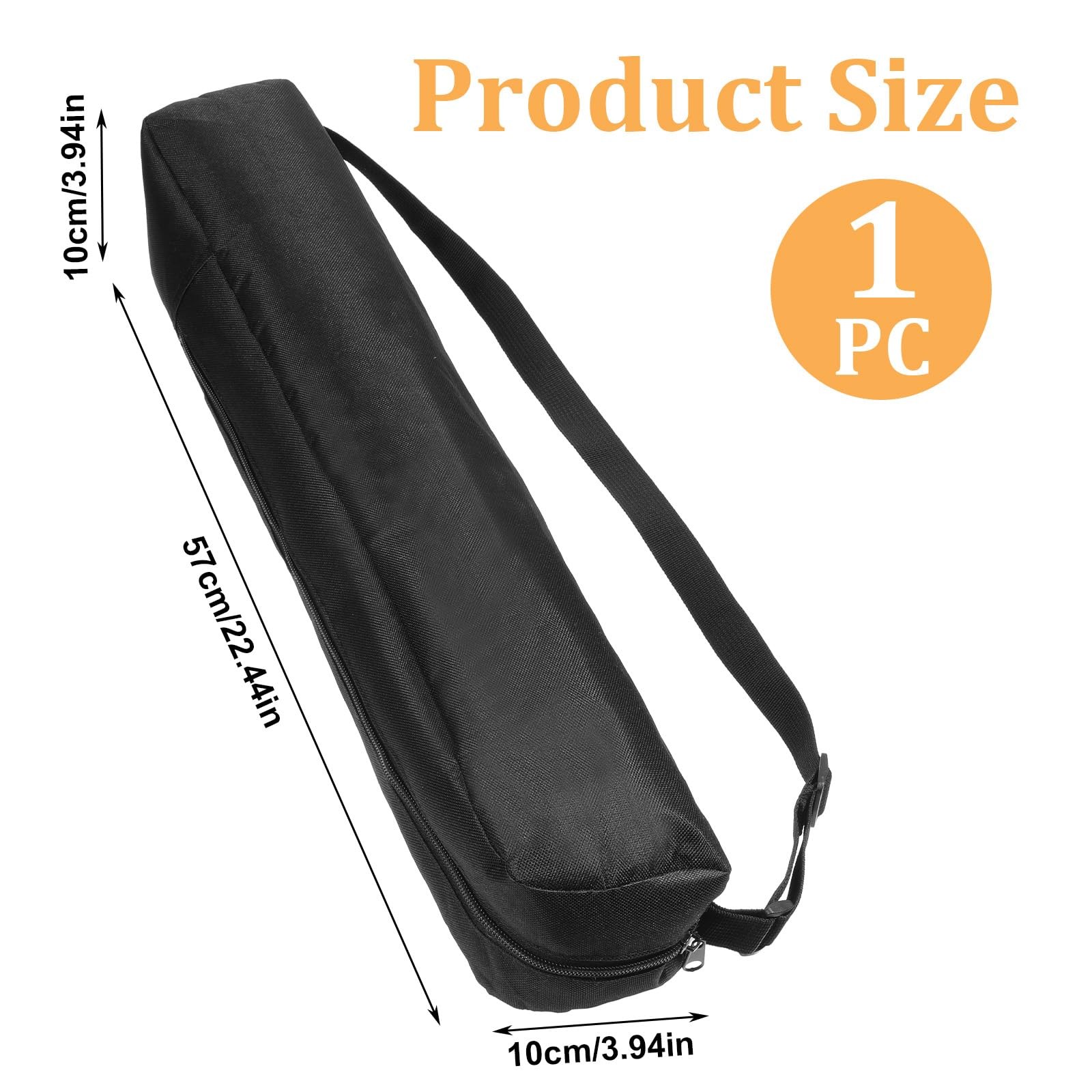 Black Grill Utensil Tool Storage Bag BBQ Carrier 22.44 x 3.94 Inch 57 x 10cm