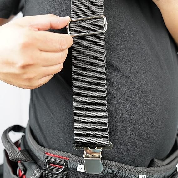 NEW Padded Tool Belt Work Suspenders with Super Strong Clip for Carpenter’