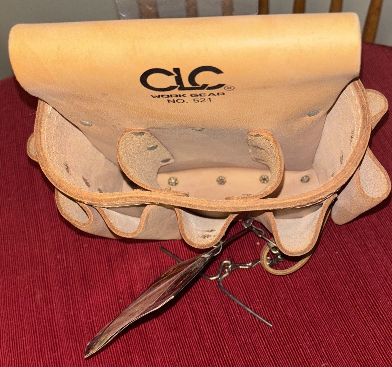 CLC Custom Leathercraft~**SUEDE CARPENTERS NAIL & TOOL BAG**~8 Pockets-