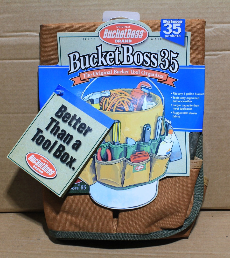 Bucket Boss 35 Original Bucket Tool Organizer 35 Pockets – Fits 5 Gal Bucket