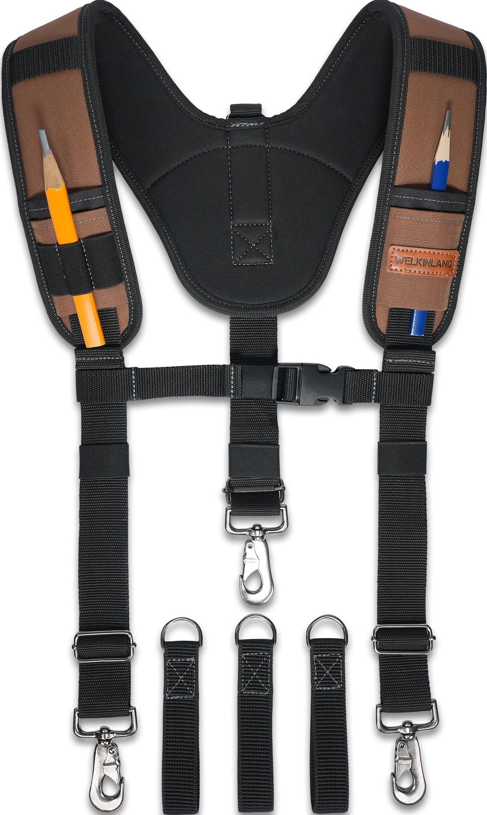 Heavy Duty Padded Tool Belt Suspenders RipStop Construction Adjustable Men