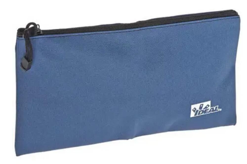 Ideal Industries Zipper Bag, 12-1/2 Inches Long, Blue