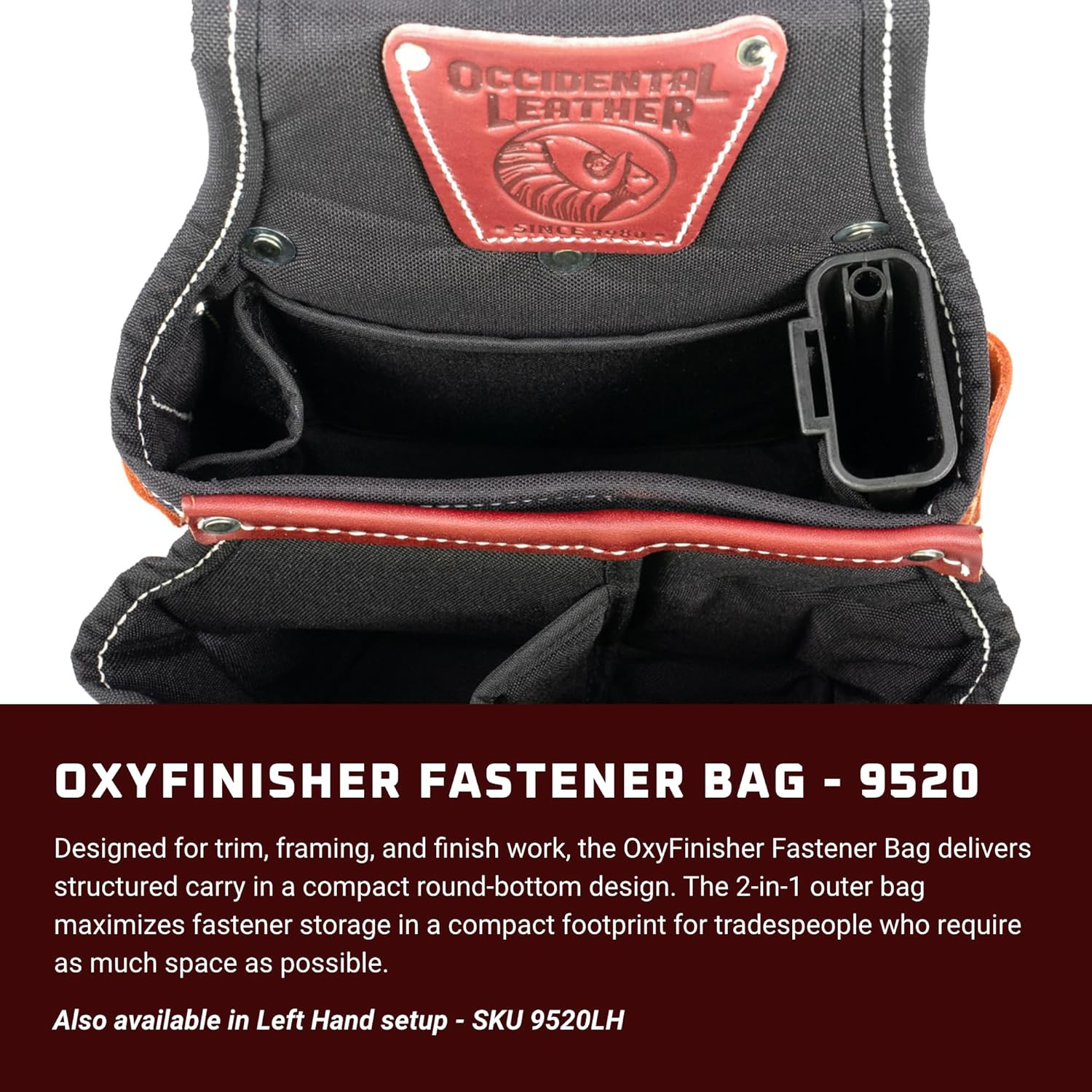 Oxyfinisher Fastener Bag – Right Hand – 11 Pockets & Tool Holders – Made in USA
