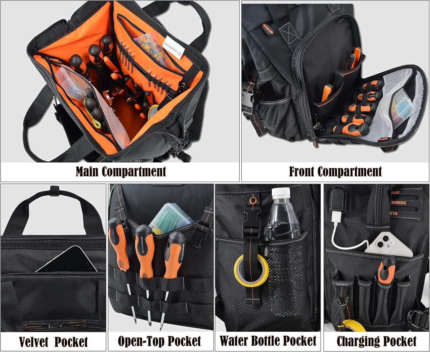 WELKINLAND 55 BAG TOOLS BACKPACK, TOOLS BAGS BACKPACK