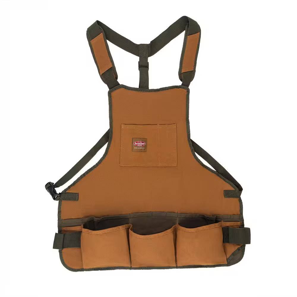BUCKET BOSS 23 In. 16-Pocket Duckwear Super Bib Tool Work Apron