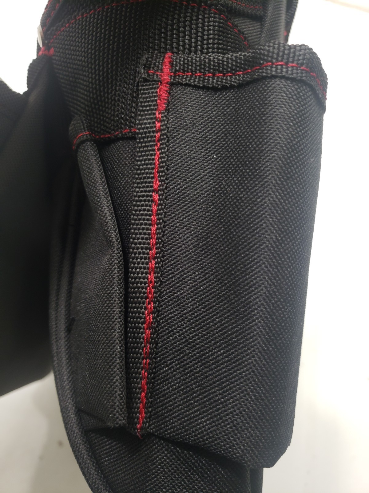 Fortress 13” Black & Grey W/Red Stitching Accents 7 Pocket Tool Pouch NWOT