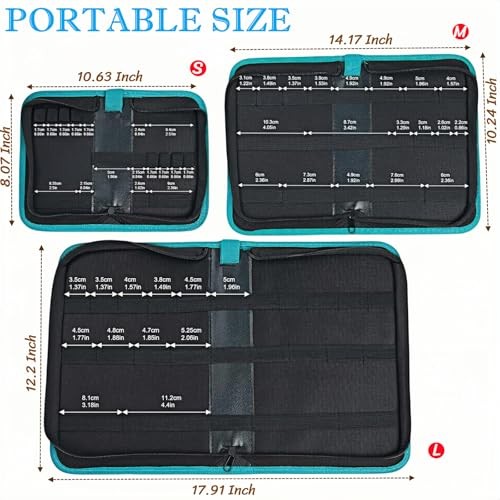 BIRITETool Bag Organizer, Oxford Tool Case Hardboard Kit, Portable Small Tool L