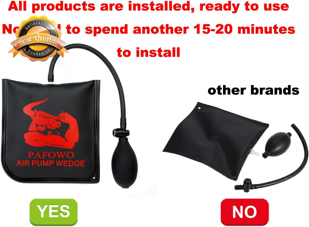 3pc Air Wedge Bag Pump 300lb Rating Inflatable Shim Leveling Tool Kit