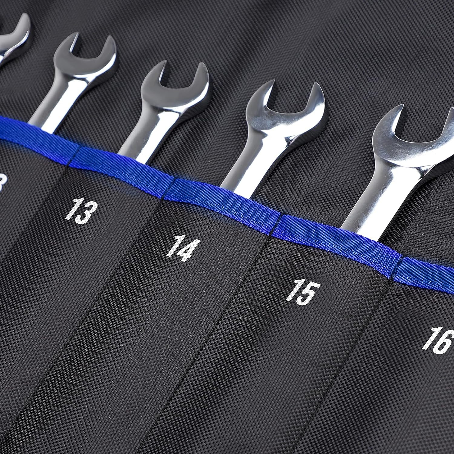Wrench Roll Up Pouch – Wrench Organizer with 12+1 Pockets Wrench Bag with Han…