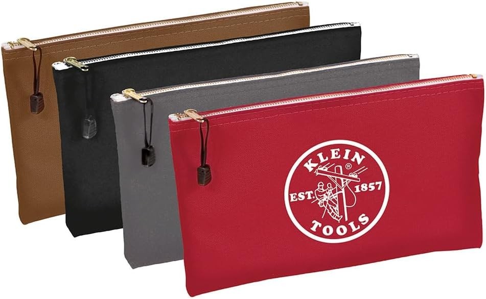 Utility Tool Bag Set – 4 Assorted Colors, Ideal for Tools & Bank Deposits