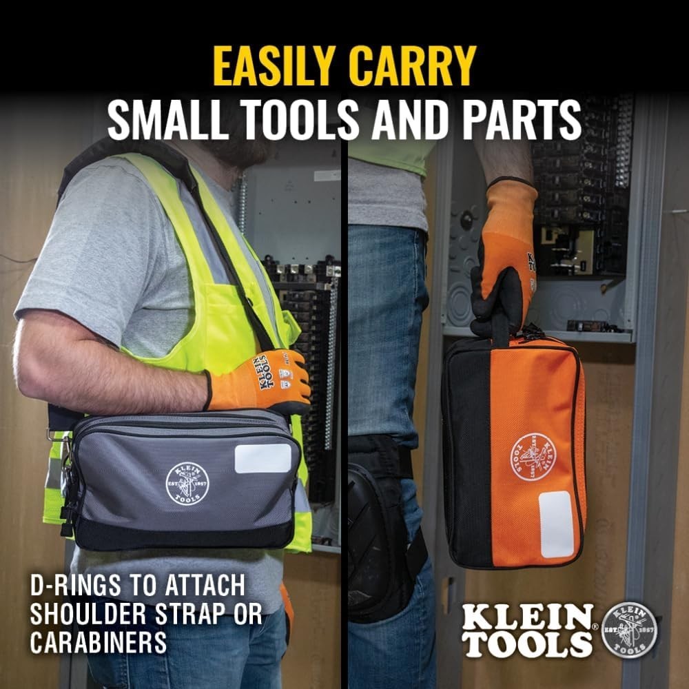 2-Pack Heavy-Duty Tool Bags with Dual Compartments for Efficient Organization
