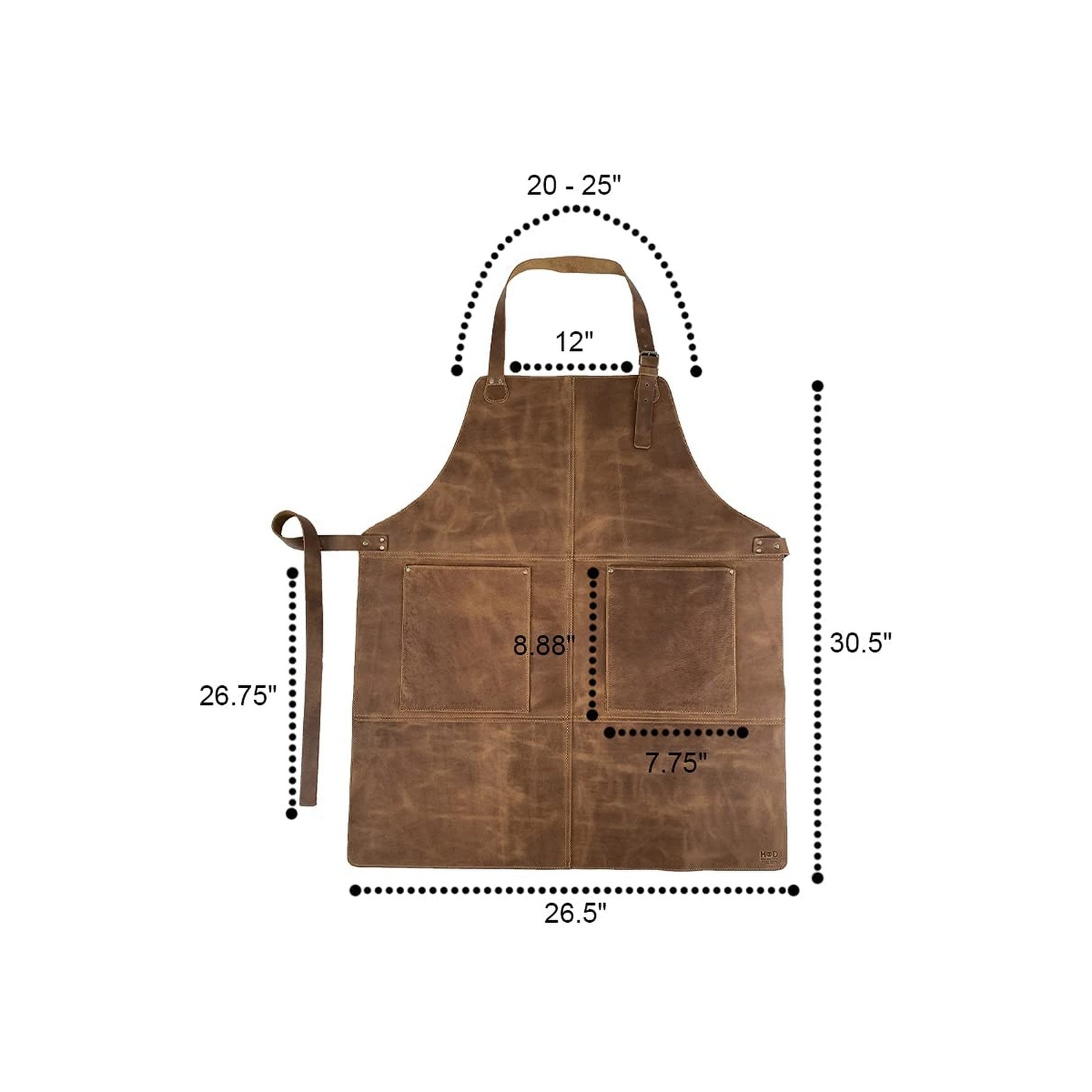 Hide & Drink, Durable Leather Apron, Utility Tool Pockets Adjustable, Butcher…