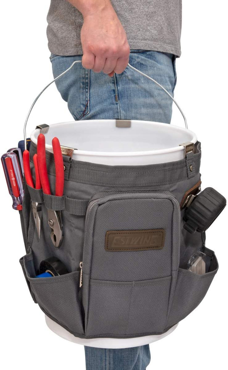 28-Compartment 5-Gallon Bucket Tool Organizer/Tool Bag, Durable Polyester, Heavy