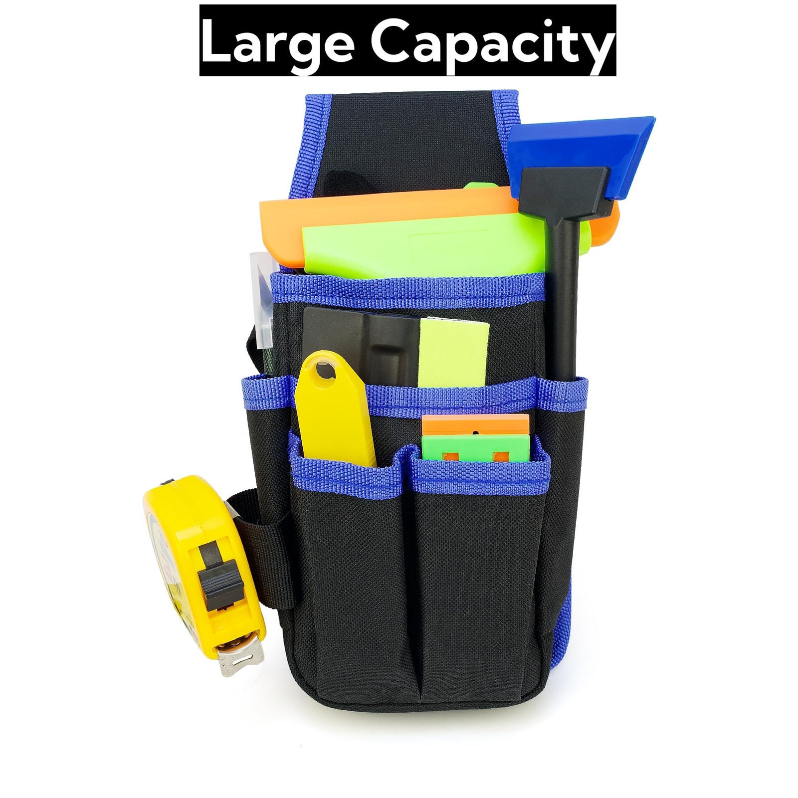 Small Canvas Tool Pouch with 5.1 x x 10.2 inches, blue black-1pcs