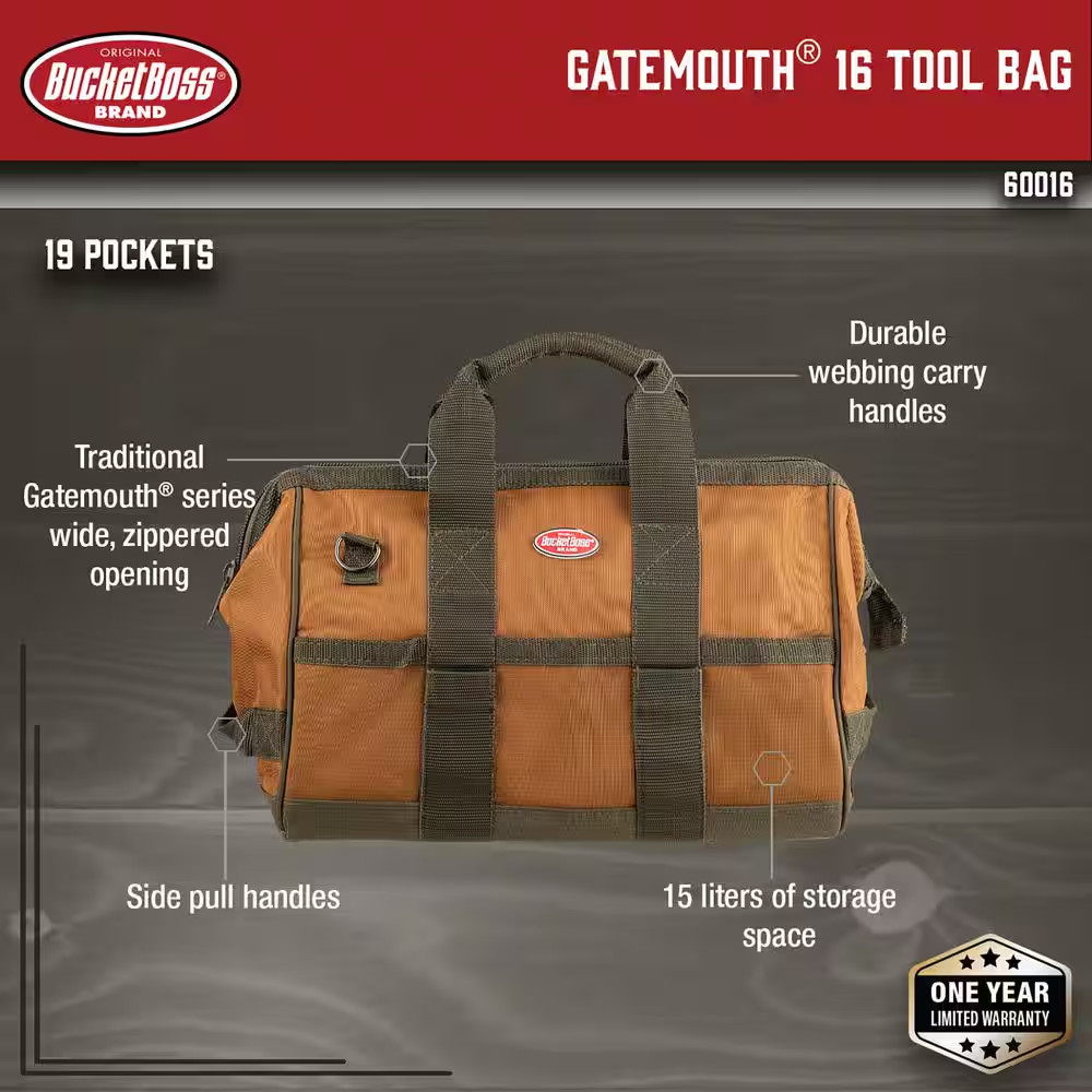 Gatemouth 16 Tool Bag In Brown, 60016, 15 Liters(brown)