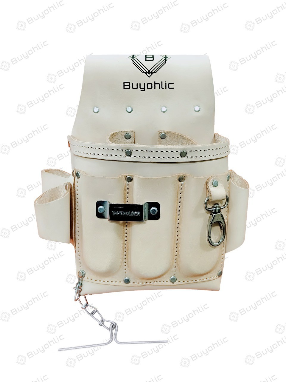 Electrician Tool Pouch, Multi-Pocket Organizer ,Top Grain Leather-USA FULFILLED