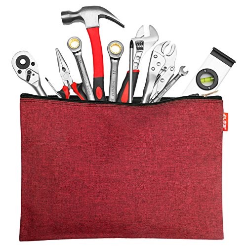 5 Pack Canvas Zipper Tool Bag Set, 13.3″ x 9.4″ 14oz Heavy 01. 5 Colors_A4